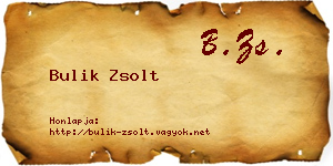 Bulik Zsolt névjegykártya