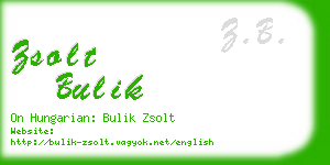 zsolt bulik business card